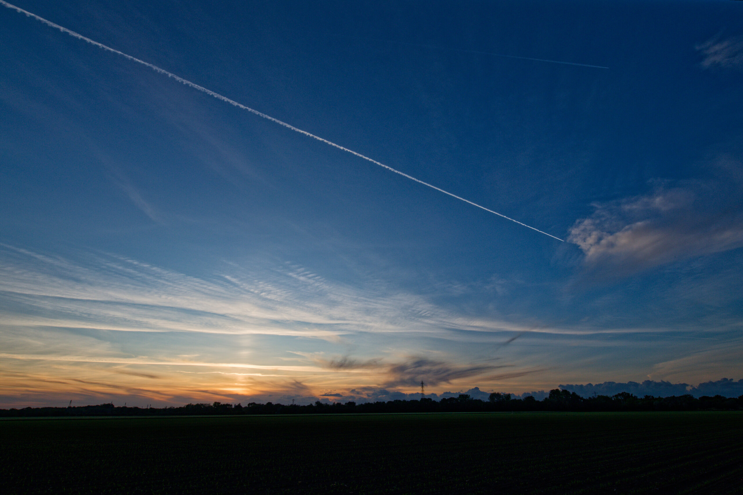 Coucher de soleil près de l’Authion